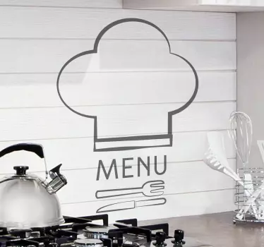 Sticker Menu Bestek Muts - TenStickers