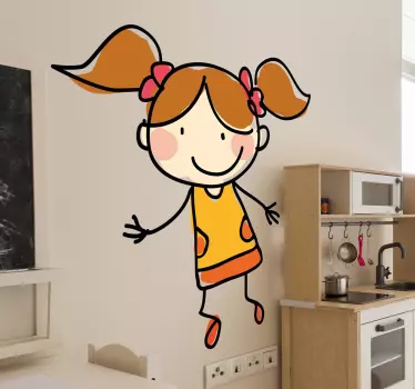 Sticker mooi meisje - TenStickers
