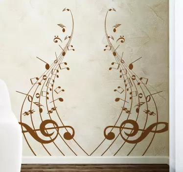 Sticker muziek hoofdeinde slaapkamer - TenStickers