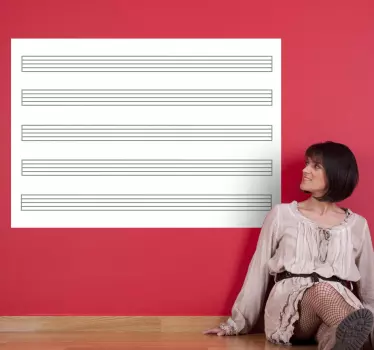 Sticker Muziek whiteboard - TenStickers