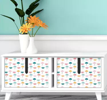 Sticker paraplu getekend - TenStickers