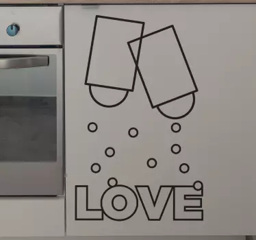 Sticker peper zout Love - TenStickers