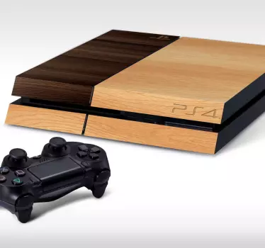 Sticker Playstation 4 hout - TenStickers