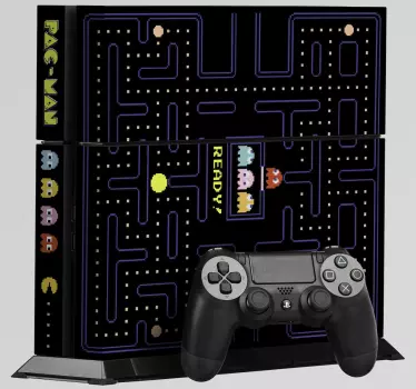 Sticker PlayStation 4 Pacman - TenStickers