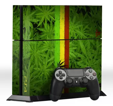 Decoratie playstation 4 met wiet - TenStickers
