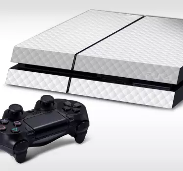 Sticker PlayStation 4 wit geruit - TenStickers