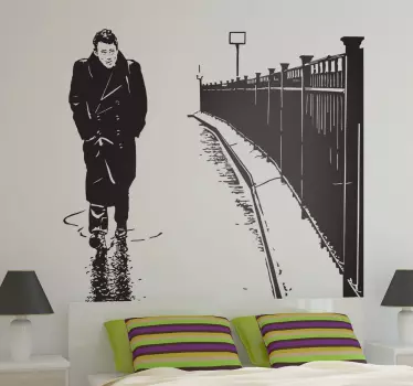 Sticker portret James Dean - TenStickers