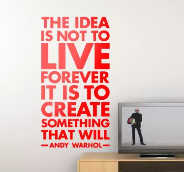 Sticker quote Andy Warhol - TenStickers