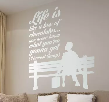 Sticker quote Forrest Gump - TenStickers