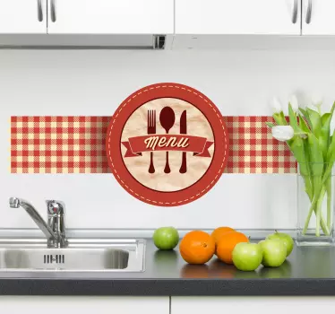 Sticker retro logo menu - TenStickers