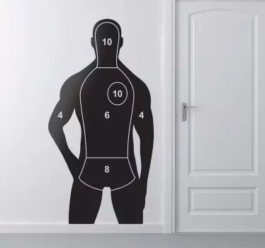 Sticker schietroos man - TenStickers