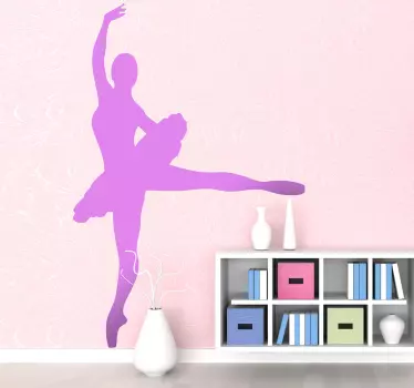 Sticker silhouette ballet ballerina - TenStickers