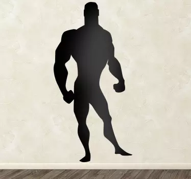 Sticker silhouette sterke man - TenStickers