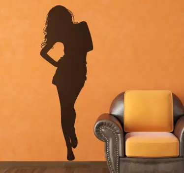 Sticker silhouette van een vrouw - TenStickers