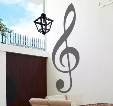 Sticker Solsleutel Muziek - TenStickers