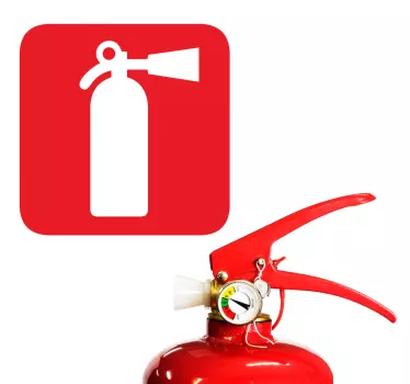 Sticker teken brandblusser - TenStickers
