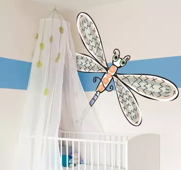 Sticker tekening libelle - TenStickers
