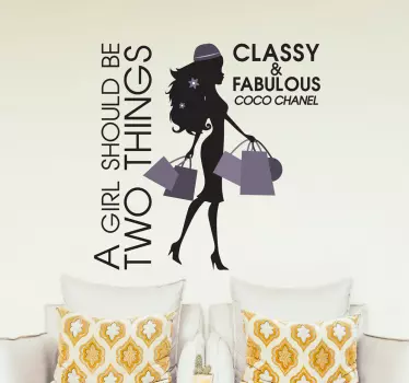 Sticker tekst Coco Chanel - TenStickers