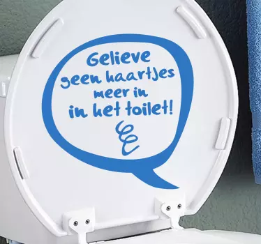 Sticker tekst WC - TenStickers