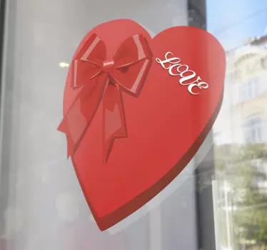 Sticker Valentijnsdag doos pralines - TenStickers