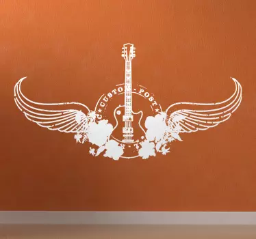 Vleugels elektrische gitaar sticker - TenStickers