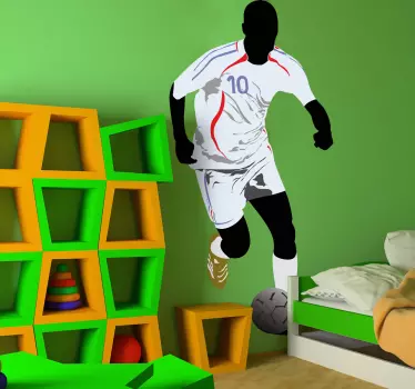 Sticker voetbalspeler voetbal - TenStickers