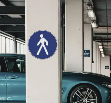 Sticker voetganger bord - TenStickers