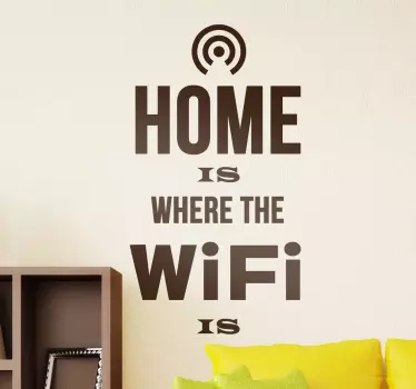 Sticker waar de wifi is - TenStickers