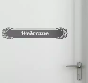 Deursticker welcome klassiek - TenStickers