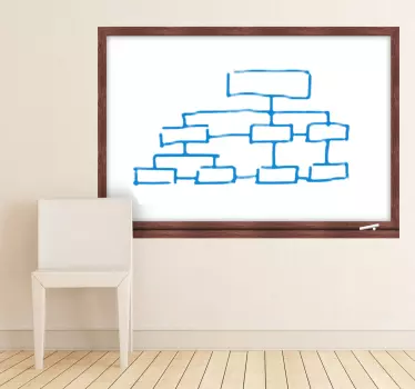 Sticker Whiteboard houten omkadering - TenStickers