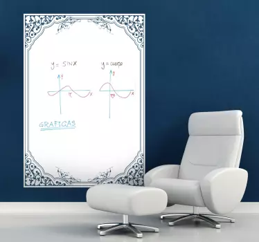 Sticker whiteboard klassiek kader - TenStickers