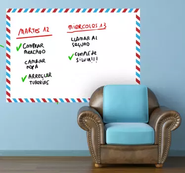 Sticker whiteboard omkaderd - TenStickers