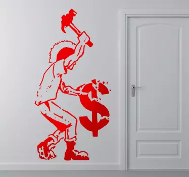Sticker woning Anti kapitalisme - TenStickers