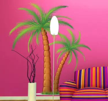Sticker zomer palmbomen - TenStickers