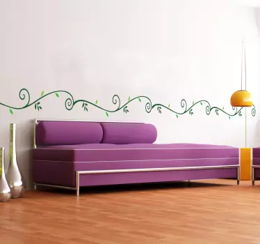 Stickerrand bladeren planten sticker - TenStickers