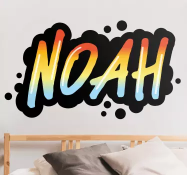 Muursticker drukken kleurrijke graffiti schilderij tekst - TenStickers