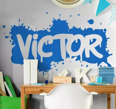 Muurticker drukken Verf spatten graffiti - TenStickers