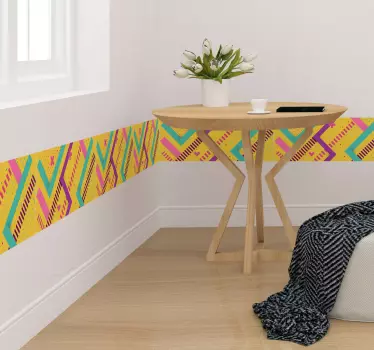 Muurstickers slaapkamer lijntjes patroon wand sticker - TenStickers