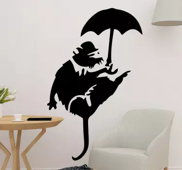 Stickers kunst Rat kunst banksy - TenStickers
