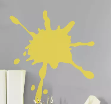 Stickers kunst Splash kleur geel - TenStickers