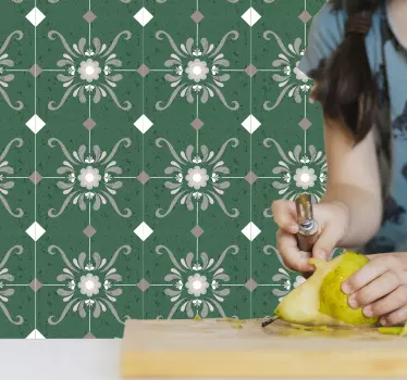 Groen tegelstickers badkamer - TenStickers
