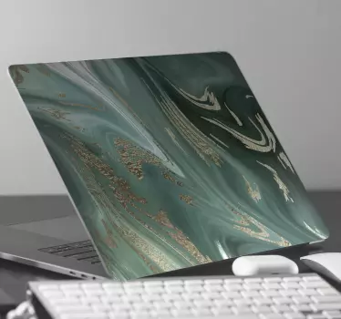Laptop sticker marmer groen - TenStickers