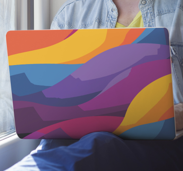 Stickers voor laptop Kleurrijke vormen - TenStickers