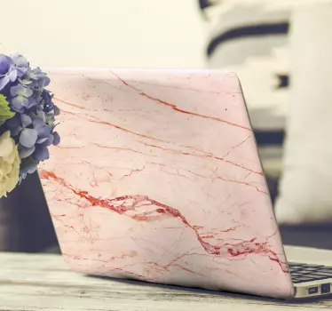 Stickers voor laptop Roségoud droommarmer - TenStickers