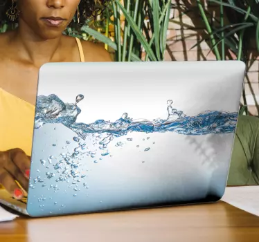 Stickers voor laptop Vorm van water - TenStickers