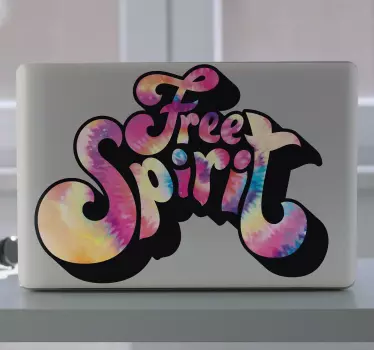 Stickers voor laptop Vrije geest met kleuren - TenStickers