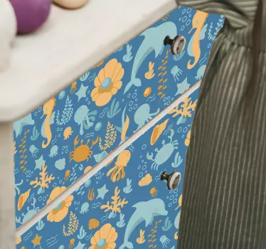 Stickers voor op meubels Zee cartoon - TenStickers