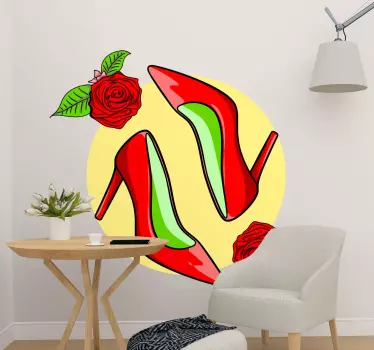 Stijlvolle hoge hakken sticker texturen - TenStickers