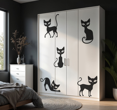 Stijlvolle katten meubel sticker - TenStickers
