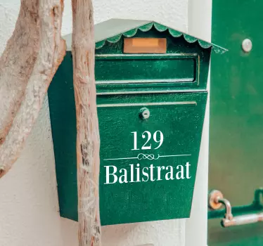 Huisnummer met straatnaam sticker - TenStickers